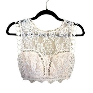 VS White Bralette LG